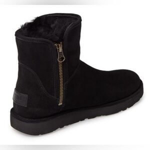 💥NEW UGG💥 Abree II Mini Black Short Ankle Boots Suede Leather Side Zip US 11